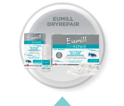 Eumill DRYREPAIR: gocce oculari lubrificanti, idratanti e riparatrici per occhi secchi